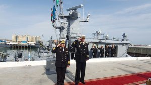 Военные корабли Казахстана прибыли в Баку для участия в учениях «Хазри-2023»