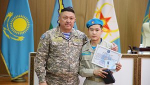 Награда для Героя - воспитанника военно-патриотического клуба наградили медалью «Ел қорғаны»