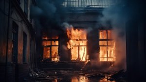 Пожар произошел на складе «Казахмыс»