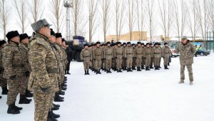 Генерал-полковник Руслан Жаксылыков посетил Главное управление военной полиции в Астане