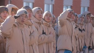 135 школьников вступили в ряды «Жас сарбаз» в Атырауской области