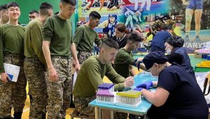Курсанты военного института сдали 90 литров крови в Алматы