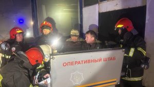 Крупный пожар произошел в цехе в Павлодаре